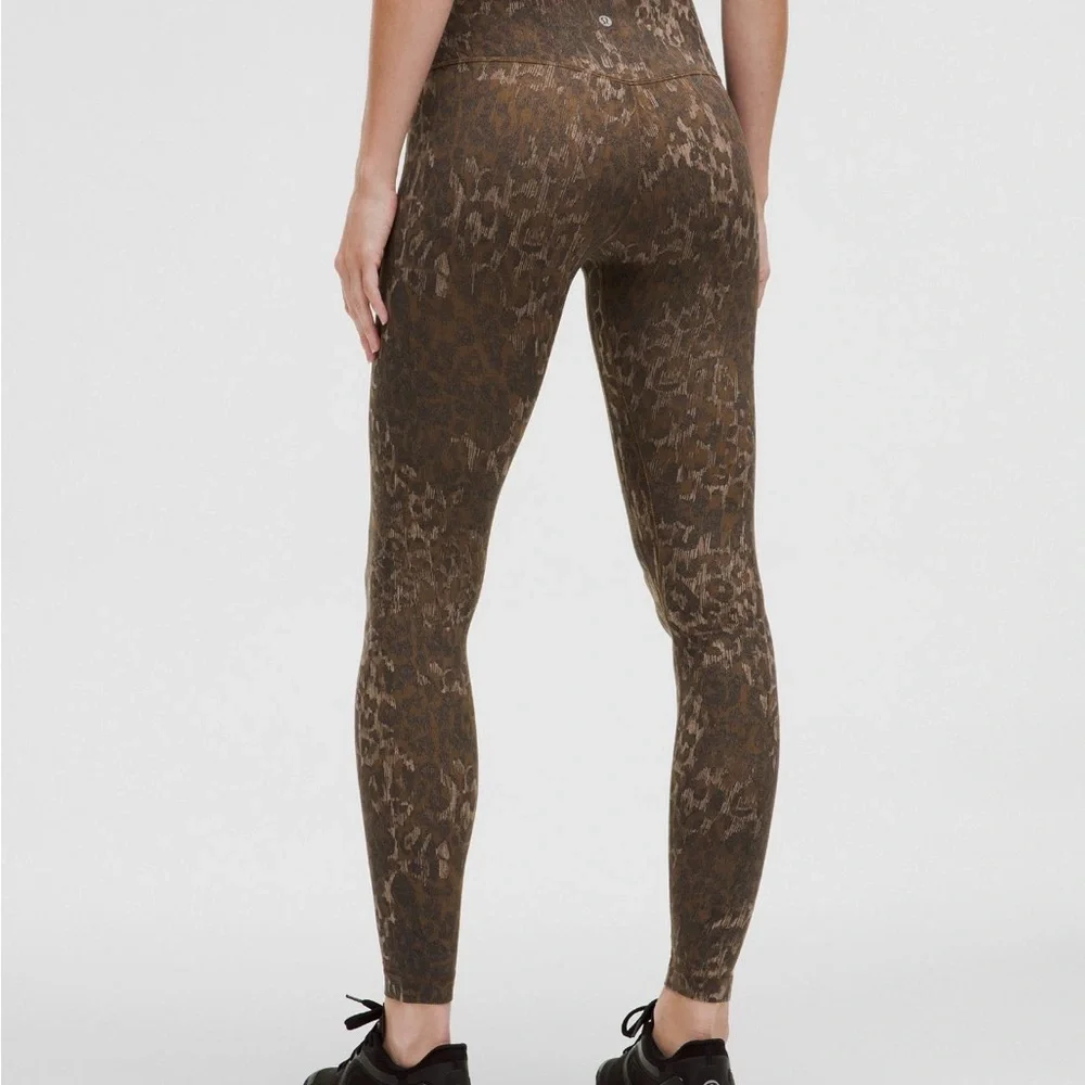 Lululemon Align High-Rise Pant 28” Lined Truleopard MAX Brown Multi size 6 - Picture 2 of 11